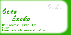 otto lacko business card