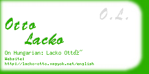 otto lacko business card